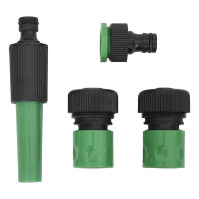 vidaXL Vrtna cev s kompletom priključkov zelena 0,6" 10 m PVC