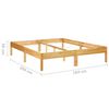 vidaXL Posteljni okvir iz trdne hrastovine 180x200 cm