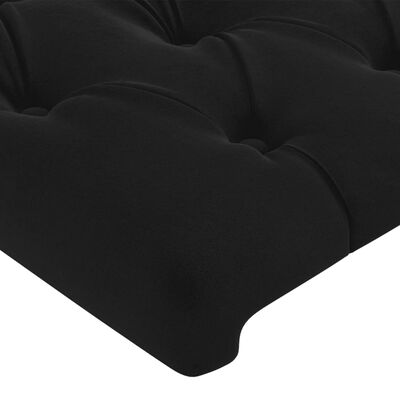 vidaXL LED posteljno vzglavje črno 103x16x78/88 cm žamet