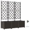 vidaXL Vrtni lonček 3 kos Rjava 120 x 40 x 142 cm PP