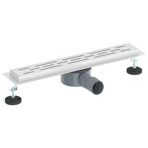 vidaXL Tu&scaron; odtok Linijski dizajn s 360&deg; sifonom Srebrna 50 cm