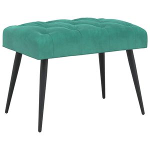 vidaXL Klop s gumbnim oblazinjenjem Turkizna 60 x 40 x 45 cm Žamet