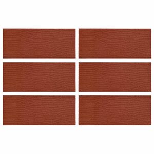 vidaXL Korak kamen 6 kos Rdeča 60,5 x 25 x 2 cm Guma