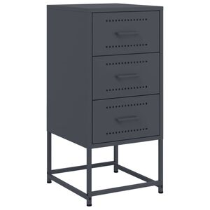 vidaXL Nočna omarica antracitna 36x39x78 cm jeklo