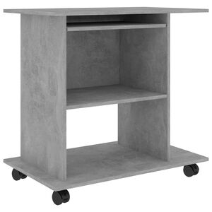 vidaXL Računalni&scaron;ka miza betonsko siva 80x50x75 cm iverna plo&scaron;ča