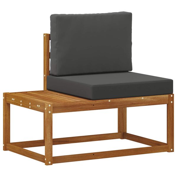 vidaXL Zunanja garnitura za sedenje z blazino 2 pcs Naravna