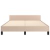 vidaXL Posteljni okvir z vzglavjem brez vzmetnice kapučino 140x200 cm