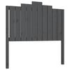 vidaXL Posteljno vzglavje sivo 106x4x110 cm trdna borovina
