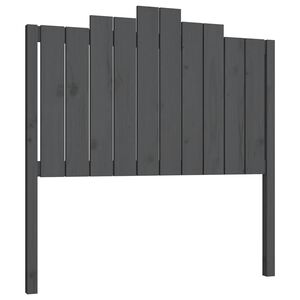 vidaXL Posteljno vzglavje sivo 106x4x110 cm trdna borovina