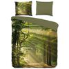 Good Morning Posteljnina WOODS 140x200/220 cm zelena