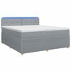 vidaXL Postelja boxspring z vzmetnico Svetlo siva 140 x 200 cm Blago