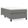 vidaXL Posteljni okvir z vzmetmi temno siv 90x190 cm blago