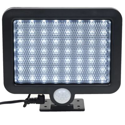 vidaXL Solarna svetilka s senzorjem gibanja LED bele barve