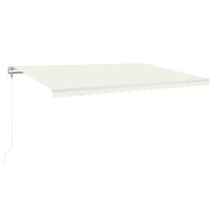 vidaXL Avtomatsko zložljiva tenda 500x350 cm krem