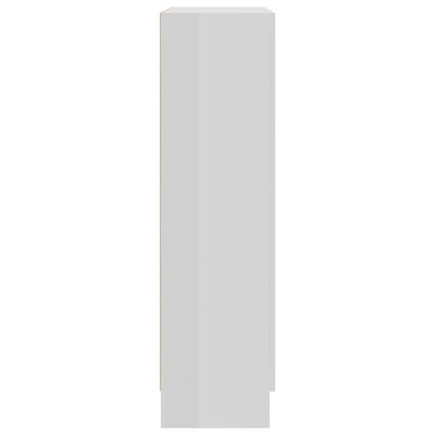 vidaXL Vitrina visok sijaj bela 82,5x30,5x115 cm iverna plošča