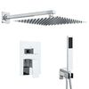 vidaXL Skriti tu&scaron; sistem (kvadratni) Srebrna Inox 201