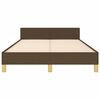 vidaXL Posteljni okvir brez vzmetnice temno rjava 120x190 cm blago
