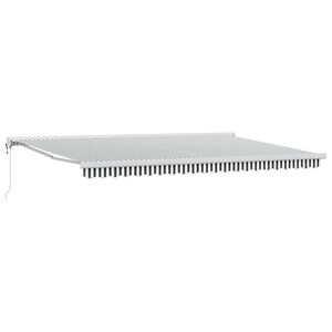 vidaXL Zložljiva tenda antracit in bela 5x3 m blago in aluminij