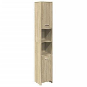 vidaXL Kopalni&scaron;ka omarica sonoma hrast 30x30x183,5 cm inženirski les