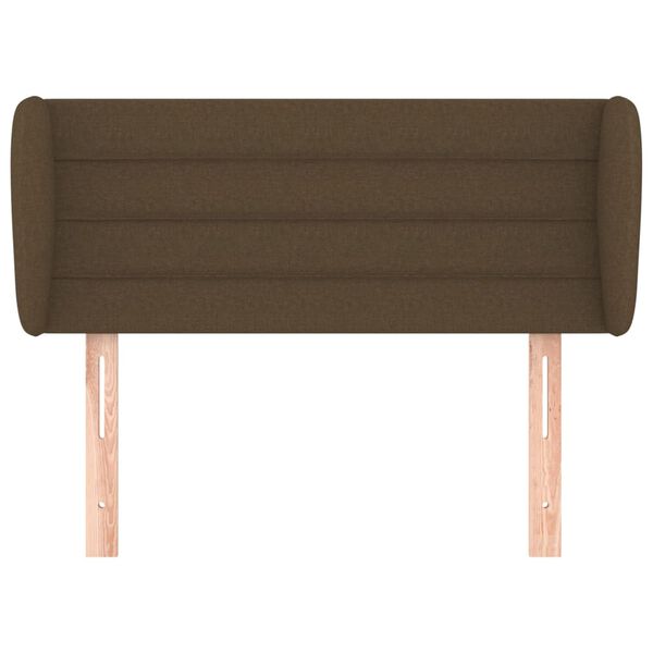 vidaXL Vzglavje z u&scaron;esi temno rjavo 83x23x78/88 cm blago