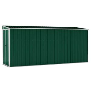 vidaXL Vrtna lopa zelena 118x382x178 cm pocinkano jeklo