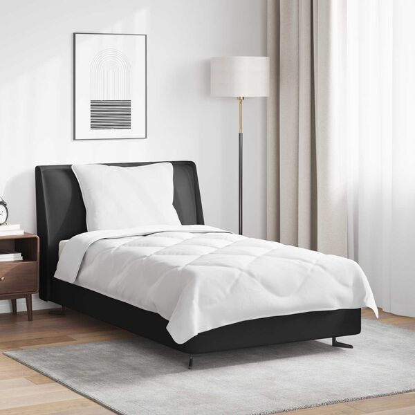 vidaXL Celosezonski pokrivalo z blazino 2 pcs Bela Mikrovlakna