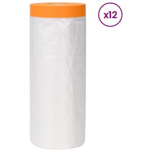 vidaXL Pra&scaron;na prevleka z lepilnim trakom 12 kos Transparentno HDPE