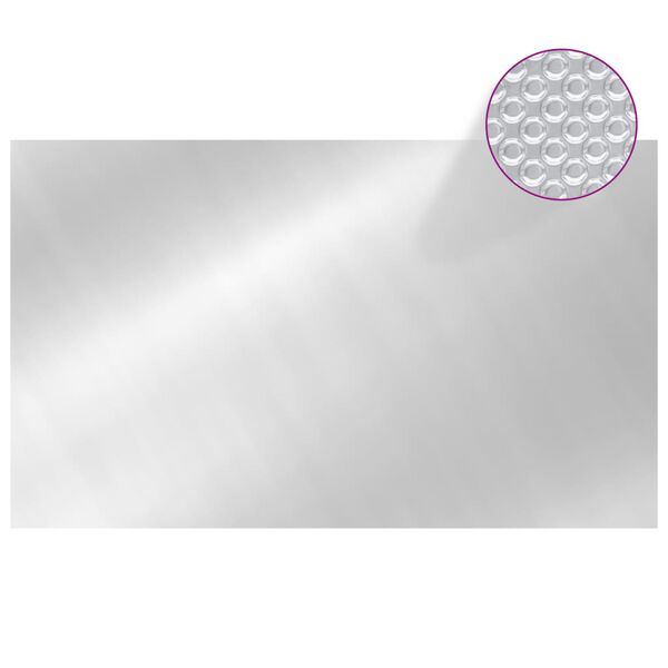 vidaXL Pravokotno pokrivalo za bazen 1000x600 cm PE srebrno