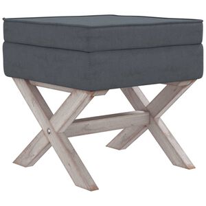 vidaXL Stolček s prostorom za shranjevanje temno siv 45x45x49 cm žamet