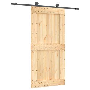 vidaXL Drsna vrata 100 x 210 cm Masiven borov les (neobdelan)