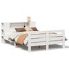 vidaXL Posteljni okvir brez vzmetnice bel 150x200 cm trdna borovina
