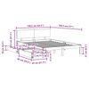 vidaXL Posteljni okvir s predali bel 135x190 cm trdna borovina