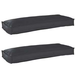 vidaXL Set blazin za palete 2 pcs Črna 100 x 40 x 8 cm Oxford blago