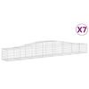vidaXL Obokane gabion ko&scaron;are 7 kosa 400x50x40/60 cm pocinkano železo