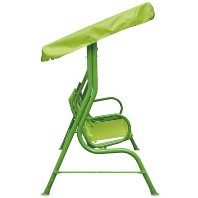 vidaXL Otroška Gugalnica za Sedenje Zelene Barve