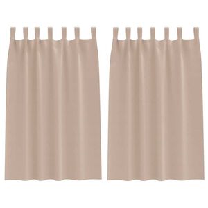 vidaXL Zavese za zatemnitev z obroči 2 kos Taupe 175 x 140 cm