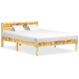 vidaXL Posteljni okvir iz trdnega predelanega lesa 120x200 cm