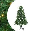 vidaXL Umestno božično drevo Zelena 150 cm PVC, jeklo in plastika