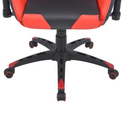 vidaXL Pisarniški stol s športnim sedežem umetno usnje rdeče barve