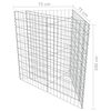 vidaXL Visoka greda gabion pocinkano jeklo 75x75x100 cm