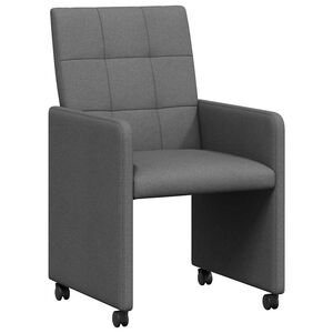 vidaXL Jedilni stoli s kolesi 2 kos blago Temno siva 58 x 65 x 94 cm