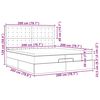 vidaXL Otomanski posteljni okvir z vzmetnicami kapučino 200x200 cm