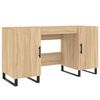 vidaXL Pisalna miza sonoma hrast 140x50x75 cm inženirski les