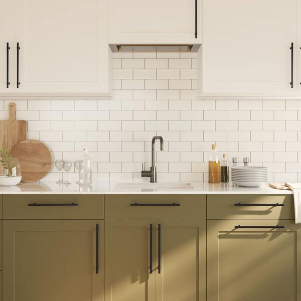 vidaXL Ročaji za omarico 5 kosov črni 224 mm nerjaveče jeklo