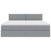 vidaXL Postelja z dodatnim prostorom za shranjevanje in LED osvetlitvijo