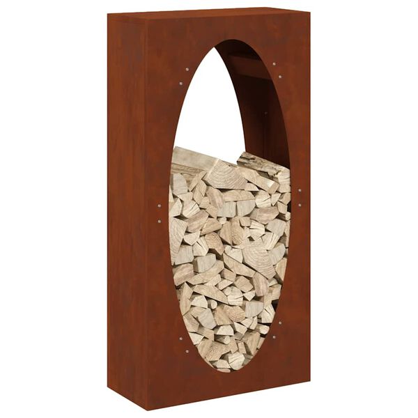 vidaXL Stojalo za drva 50x23x100 cm Vremensko odporno jeklo