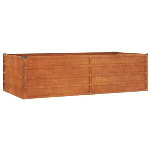 vidaXL Vrtna visoka greda rusty 160x80x45 cm corten jeklo