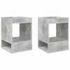 vidaXL Stranska miza 2 pcs Betonsko siva 40 x 40 x 56 cm