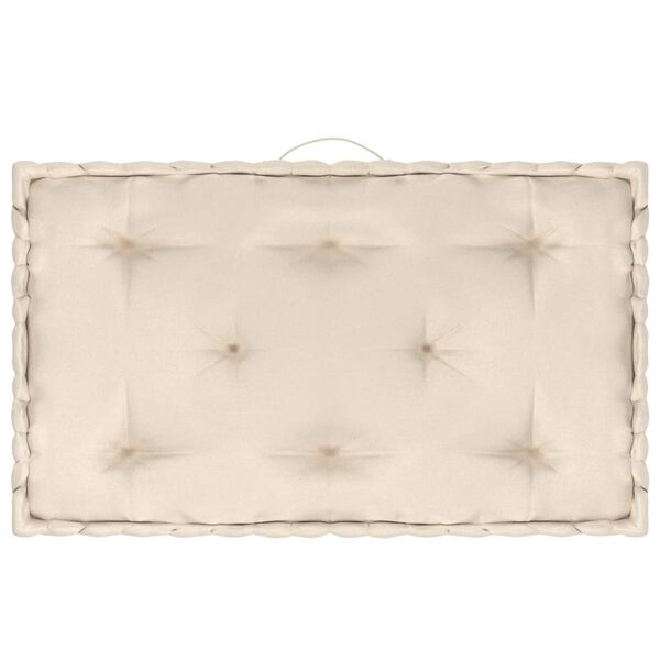 vidaXL Talne blazine za palete 7 kosov bež bombaž