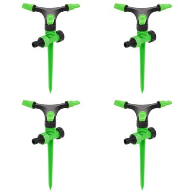 vidaXL Vrtljivi razpršilniki 4 kosi zeleno črni 16x13,5x25,5cm ABS&PP